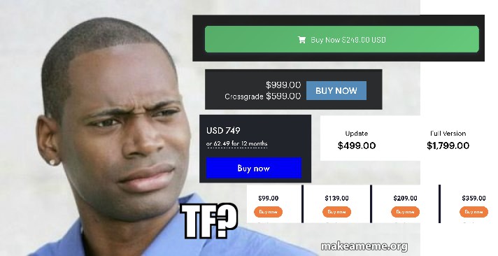 Absurd prices for plugins